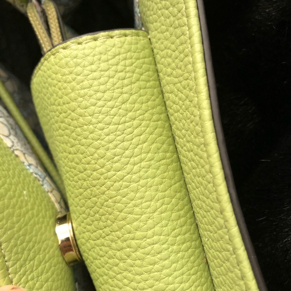 Nenette Lepore Vegan leather Green Tote Purse - Picture 6 of 12